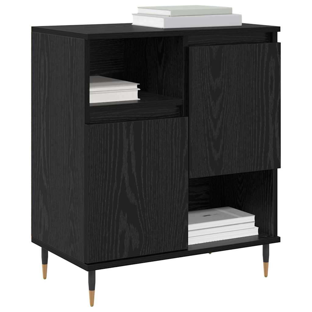 Credenza Rovere nero 60 x 35 x 70 cm Legno multistrato