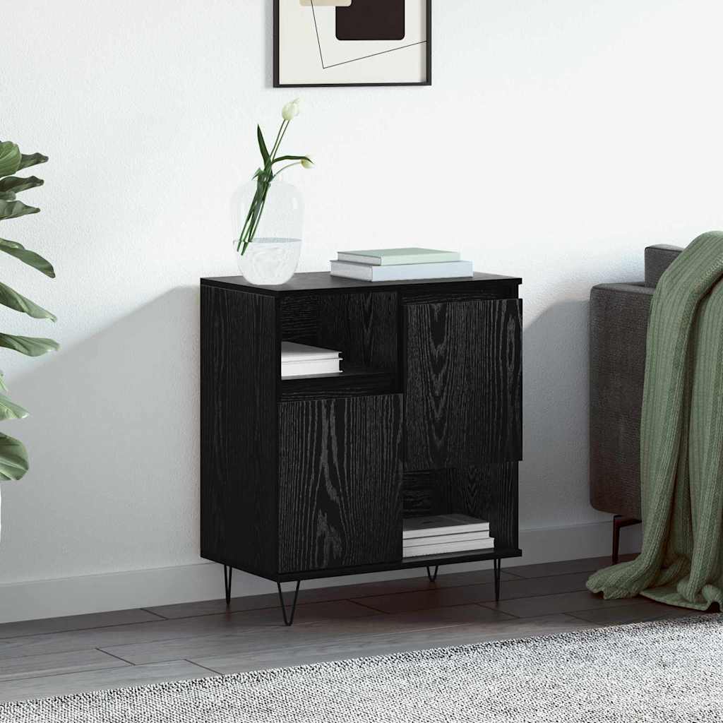 Credenza Rovere nero 60 x 35 x 70 cm Legno multistrato