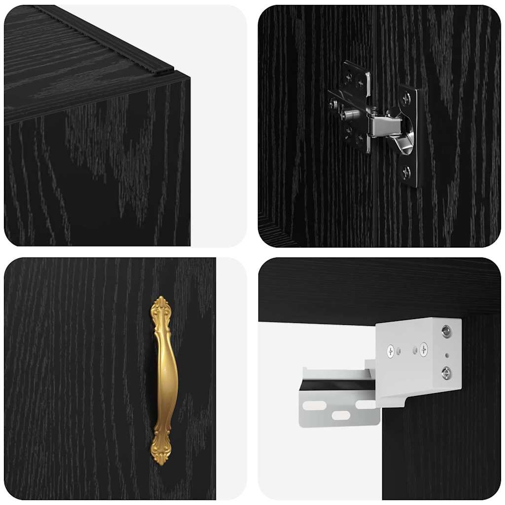 Pensile Rovere nero 69.5 x 34 x 90 cm Legno multistrato