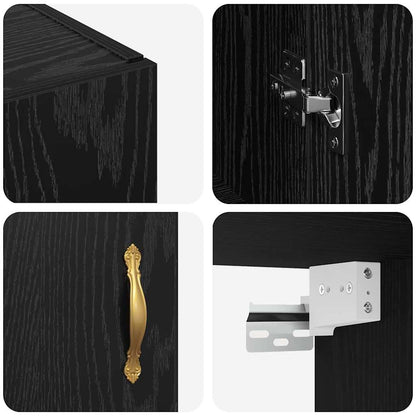 Pensile Rovere nero 69.5 x 34 x 90 cm Legno multistrato