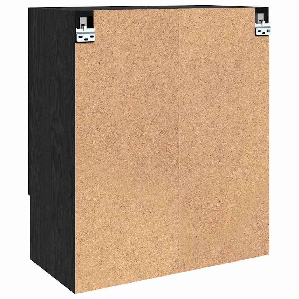 Mobiletto a muro Rovere Nero 60 x 31 x 70 cm Legno multistrato | homemem39
