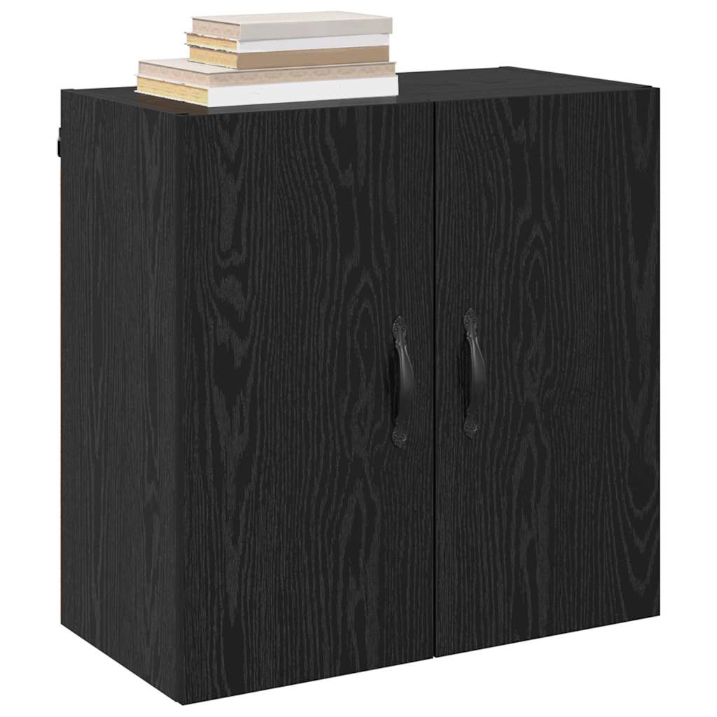 Mobiletto a muro Rovere Nero 60 x 31 x 60 cm Legno multistrato | homemem39