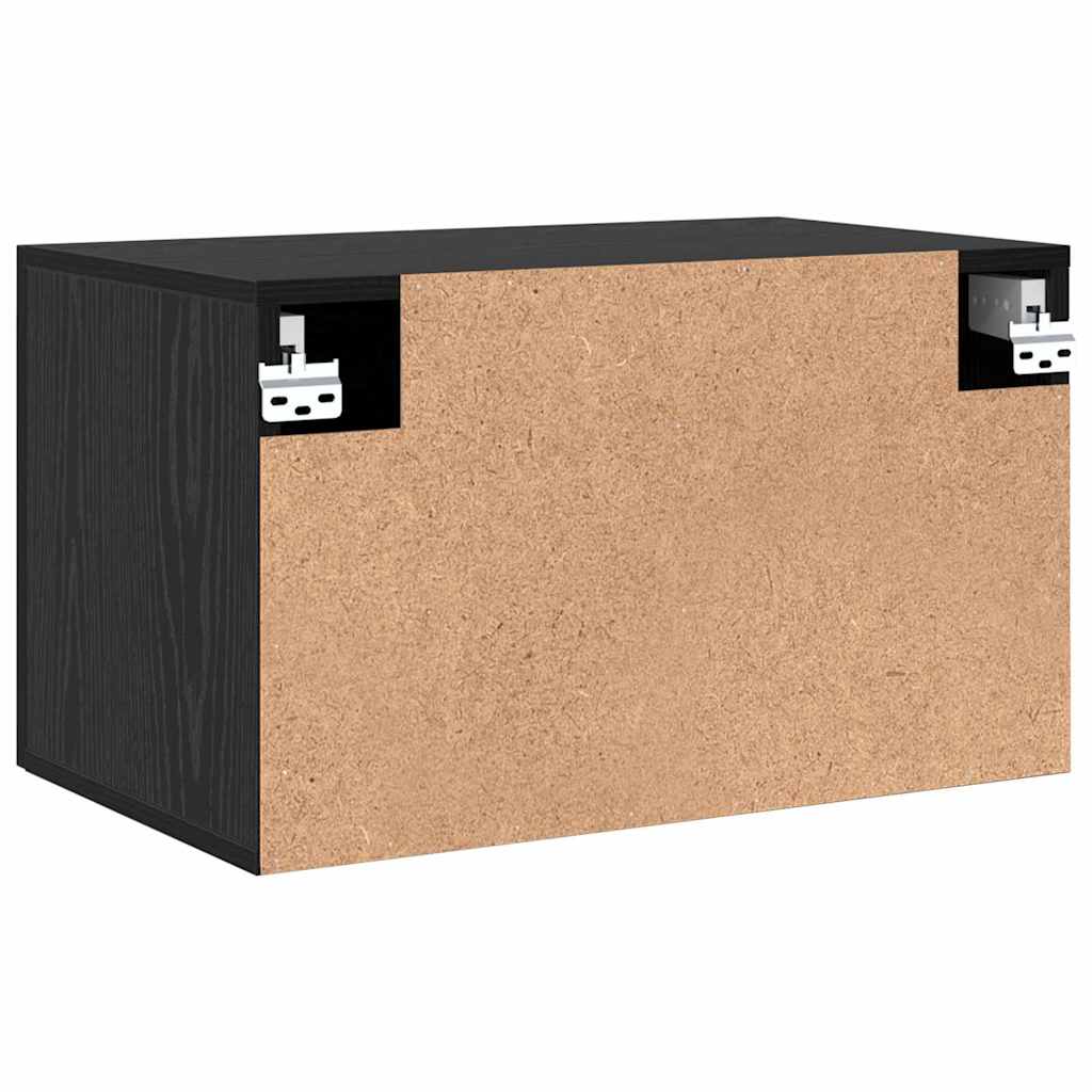 Mobiletto a muro Rovere Nero 60 x 36,5 x 35 cm | homemem39