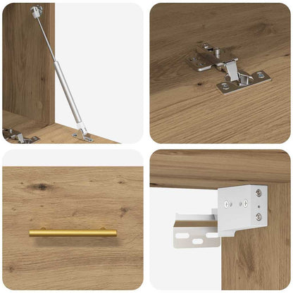 Armadietto a muro rovere artigianale 80 x 36.5 x 35 cm | homemem39