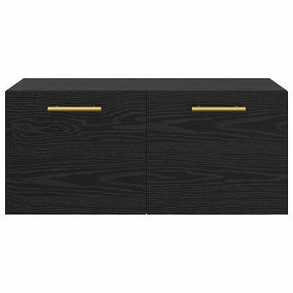 Armadietto a muro Rovere nero 80 x 36.5 x 35 cm | homemem39