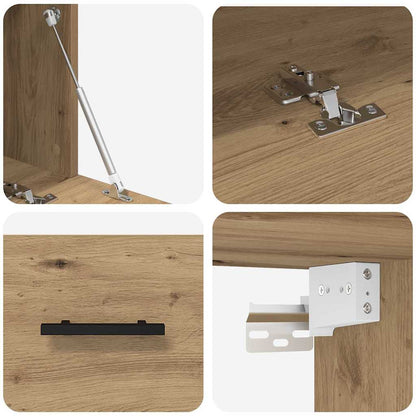 Armadietto a muro rovere artigianale 80 x 36.5 x 35 cm | homemem39