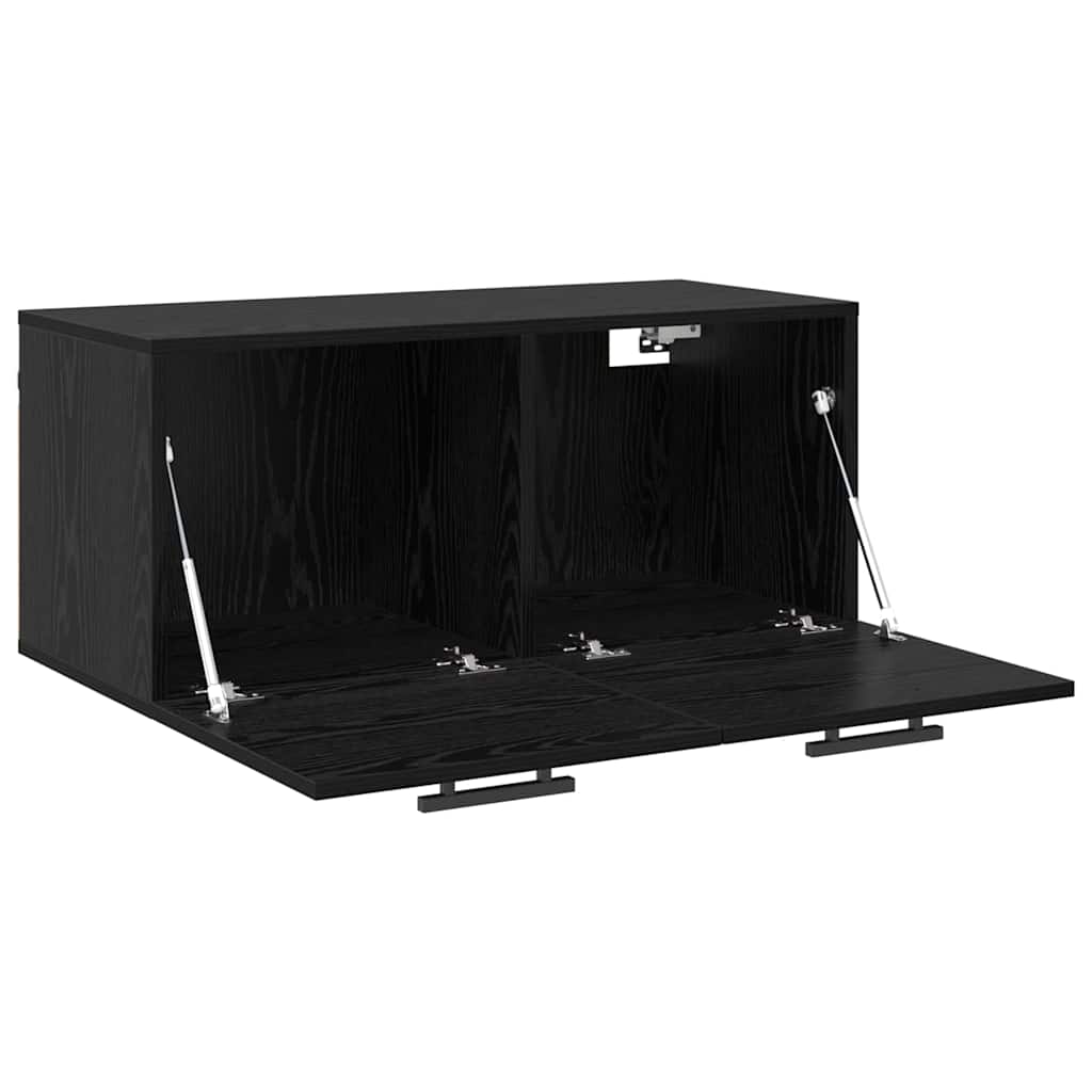 Armadietto a muro Rovere nero 80 x 36.5 x 35 cm | homemem39