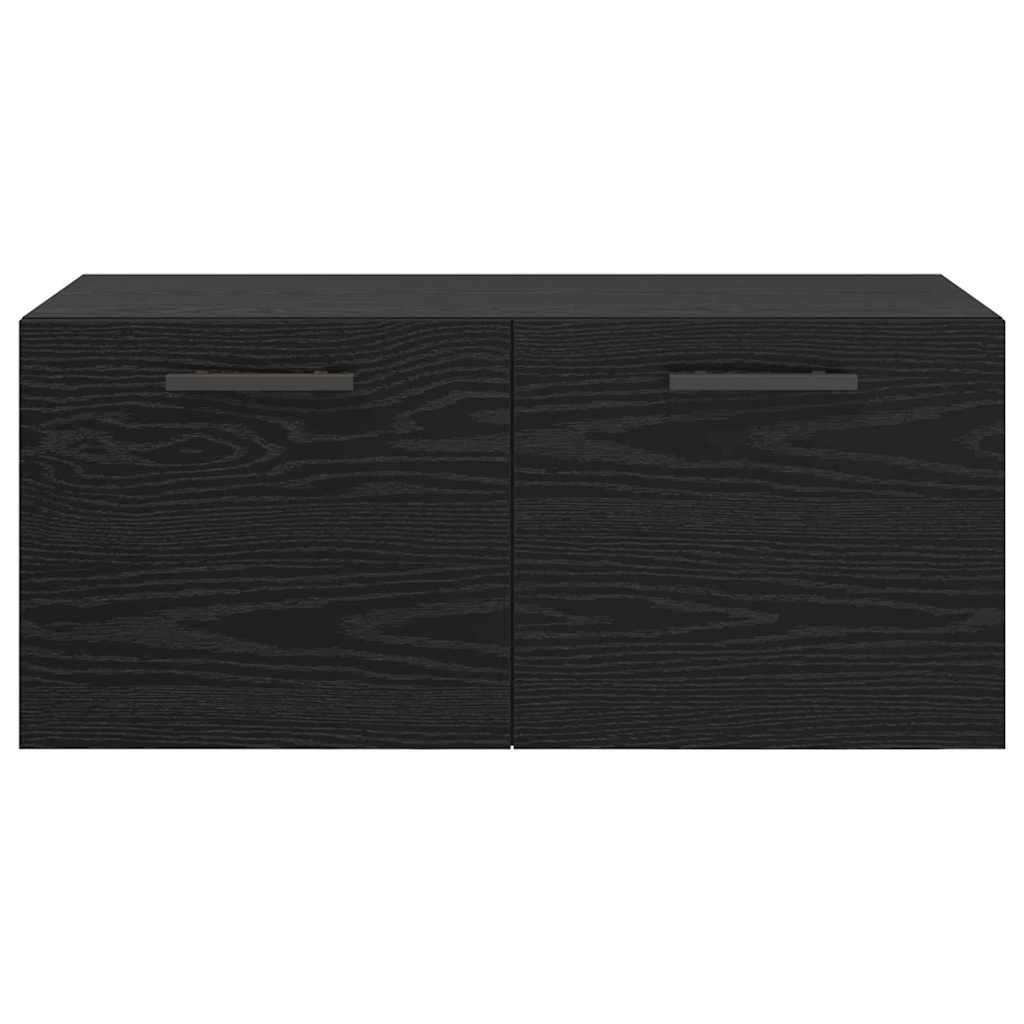 Armadietto a muro Rovere nero 80 x 36.5 x 35 cm | homemem39