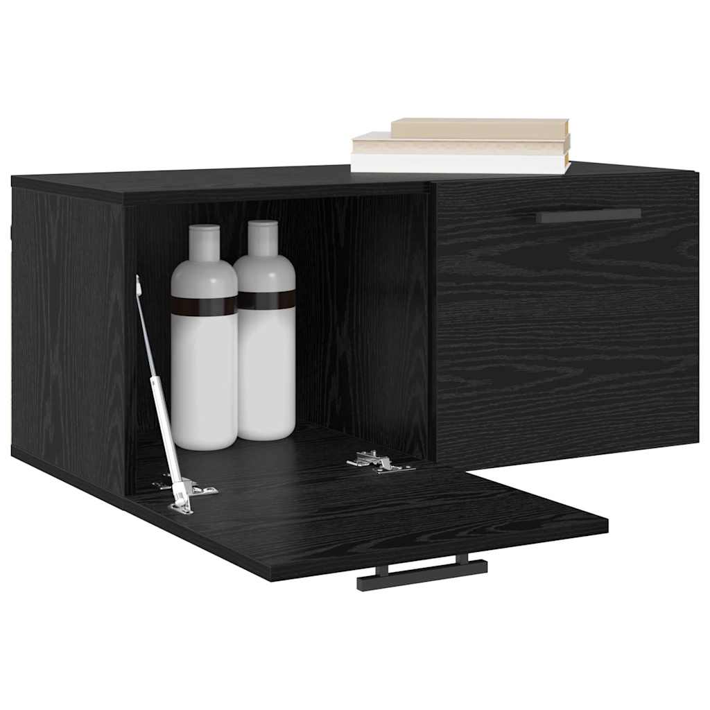 Armadietto a muro Rovere nero 80 x 36.5 x 35 cm | homemem39
