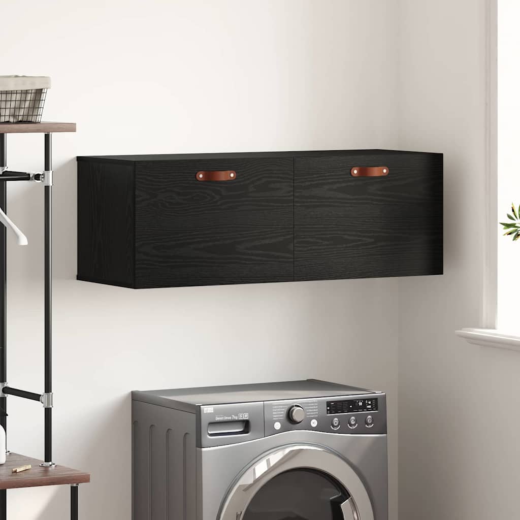 Mobiletto a muro Rovere Nero 100 x 36,5 x 35 cm | homemem39