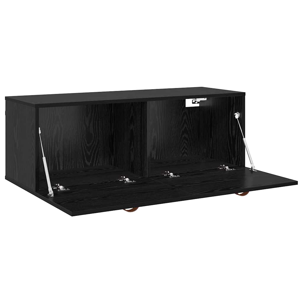 Mobiletto a muro Rovere Nero 100 x 36,5 x 35 cm | homemem39