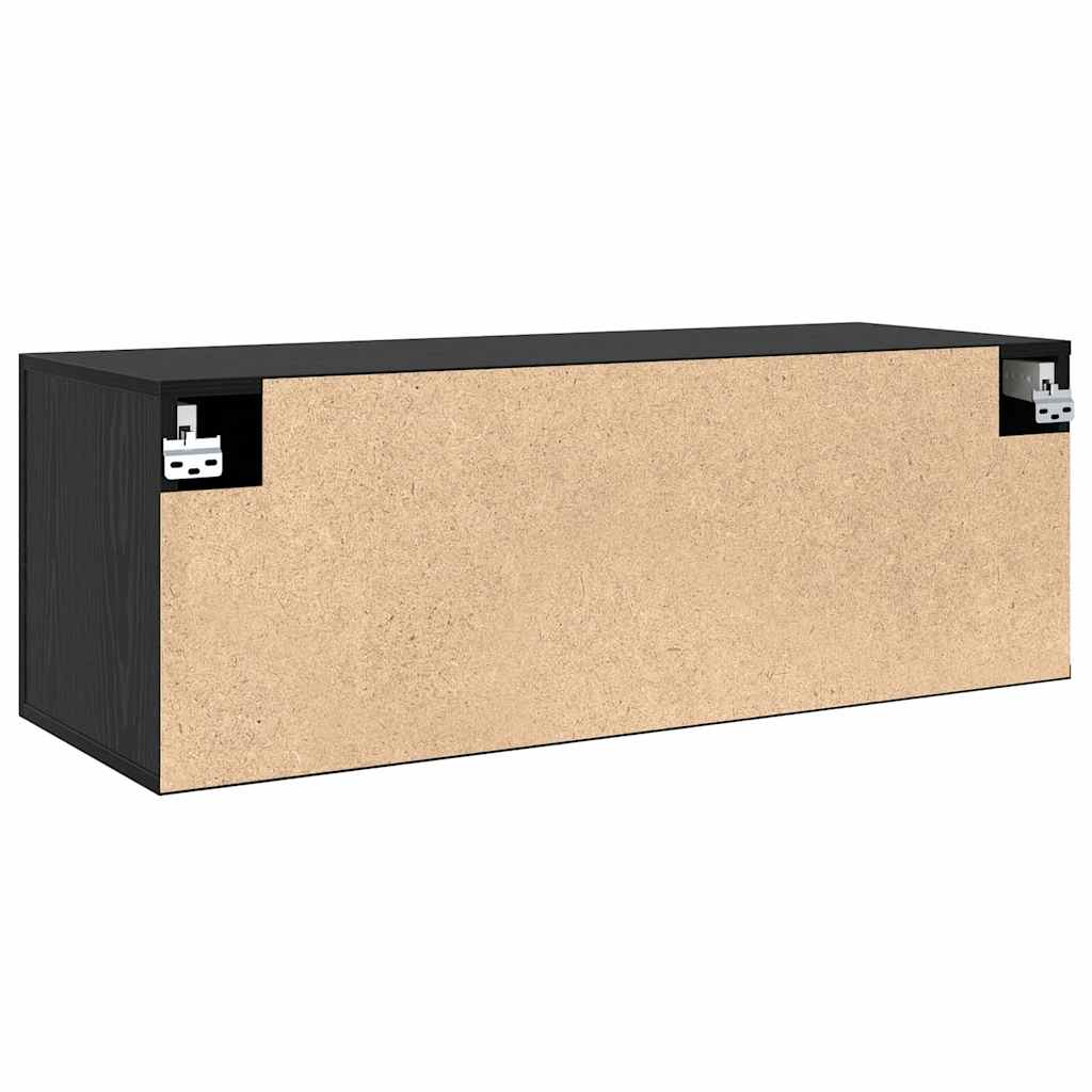 Mobiletto a muro Rovere Nero 100 x 36,5 x 35 cm | homemem39