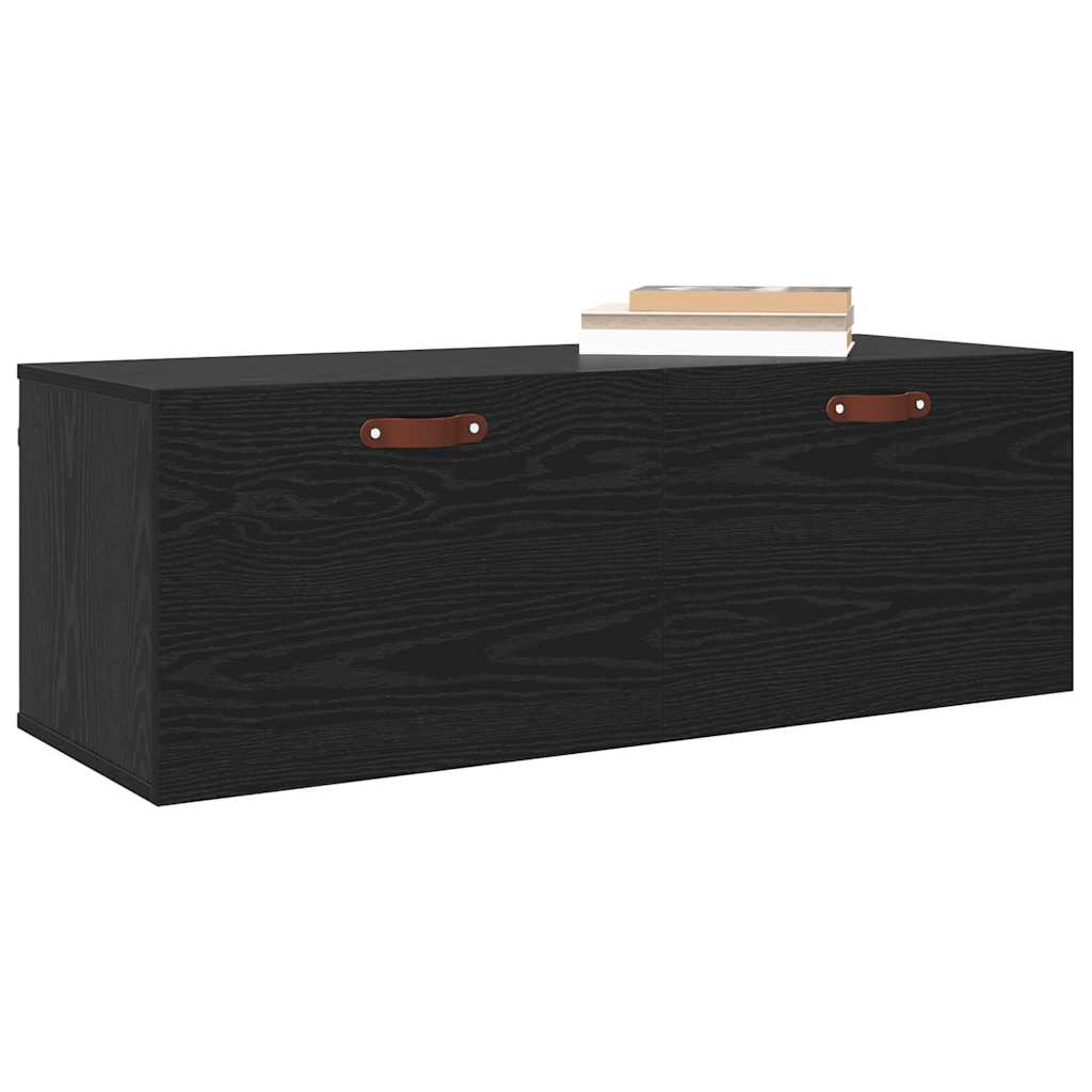 Mobiletto a muro Rovere Nero 100 x 36,5 x 35 cm | homemem39