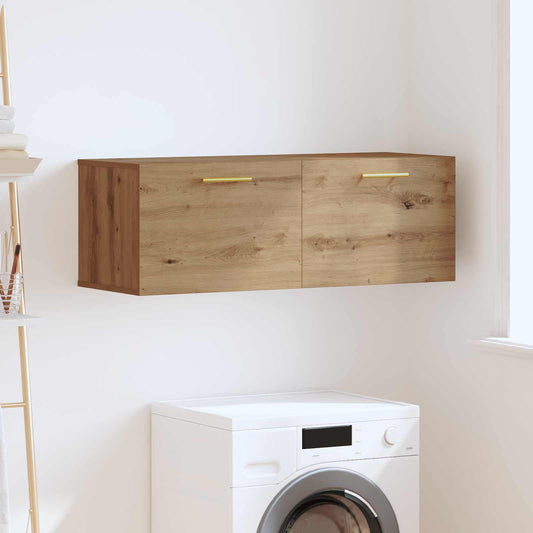 Armadietto a muro rovere artigianale 100 x 36.5 x 35 cm | homemem39