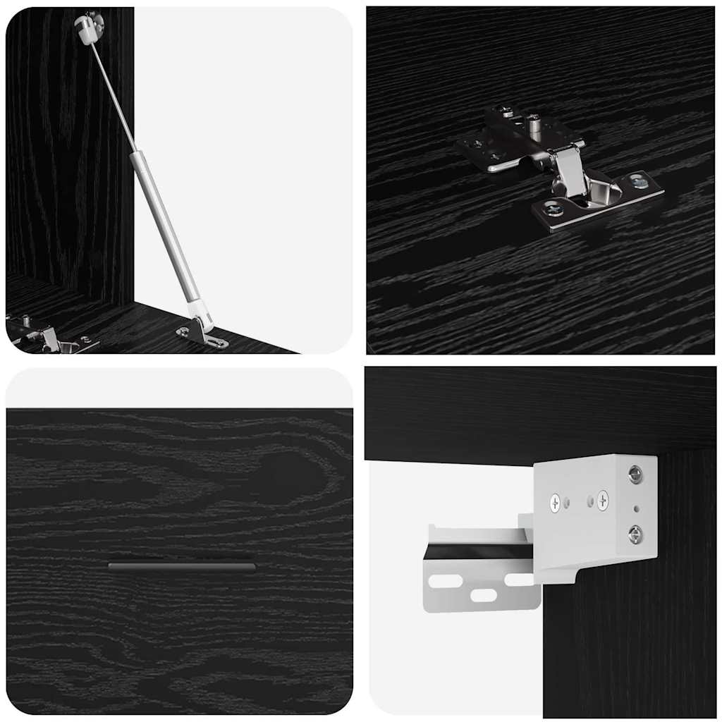 Mobiletto a muro Rovere Nero 100 x 36,5 x 35 cm | homemem39