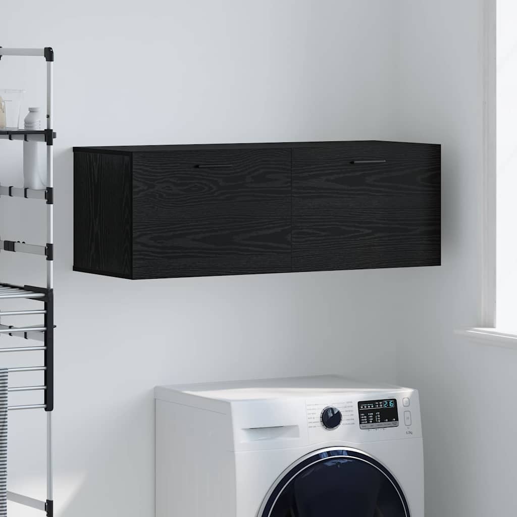 Mobiletto a muro Rovere Nero 100 x 36,5 x 35 cm | homemem39