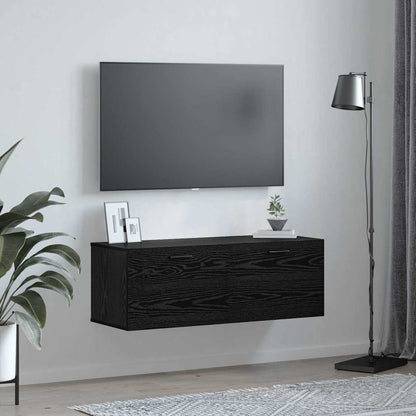 Mobiletto a muro Rovere Nero 100 x 36,5 x 35 cm | homemem39