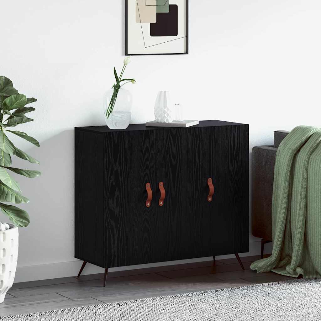 Credenza Nero 90 x 34 x 80 cm Legno multistrato