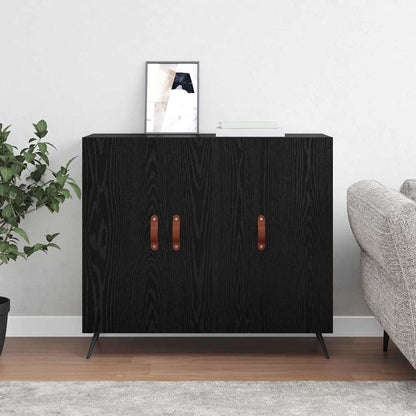 Credenza Nero 90 x 34 x 80 cm Legno multistrato