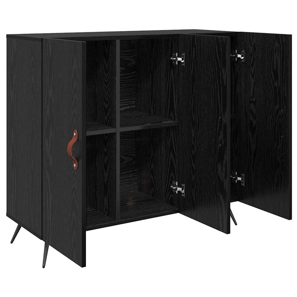 Credenza Nero 90 x 34 x 80 cm Legno multistrato