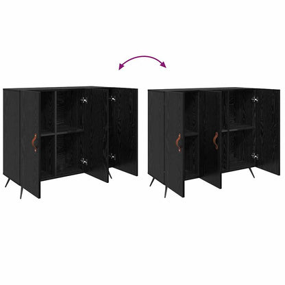 Credenza Nero 90 x 34 x 80 cm Legno multistrato