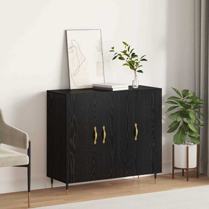 Credenza Nero 90 x 34 x 80 cm Legno multistrato