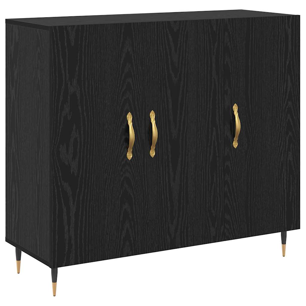 Credenza Nero 90 x 34 x 80 cm Legno multistrato