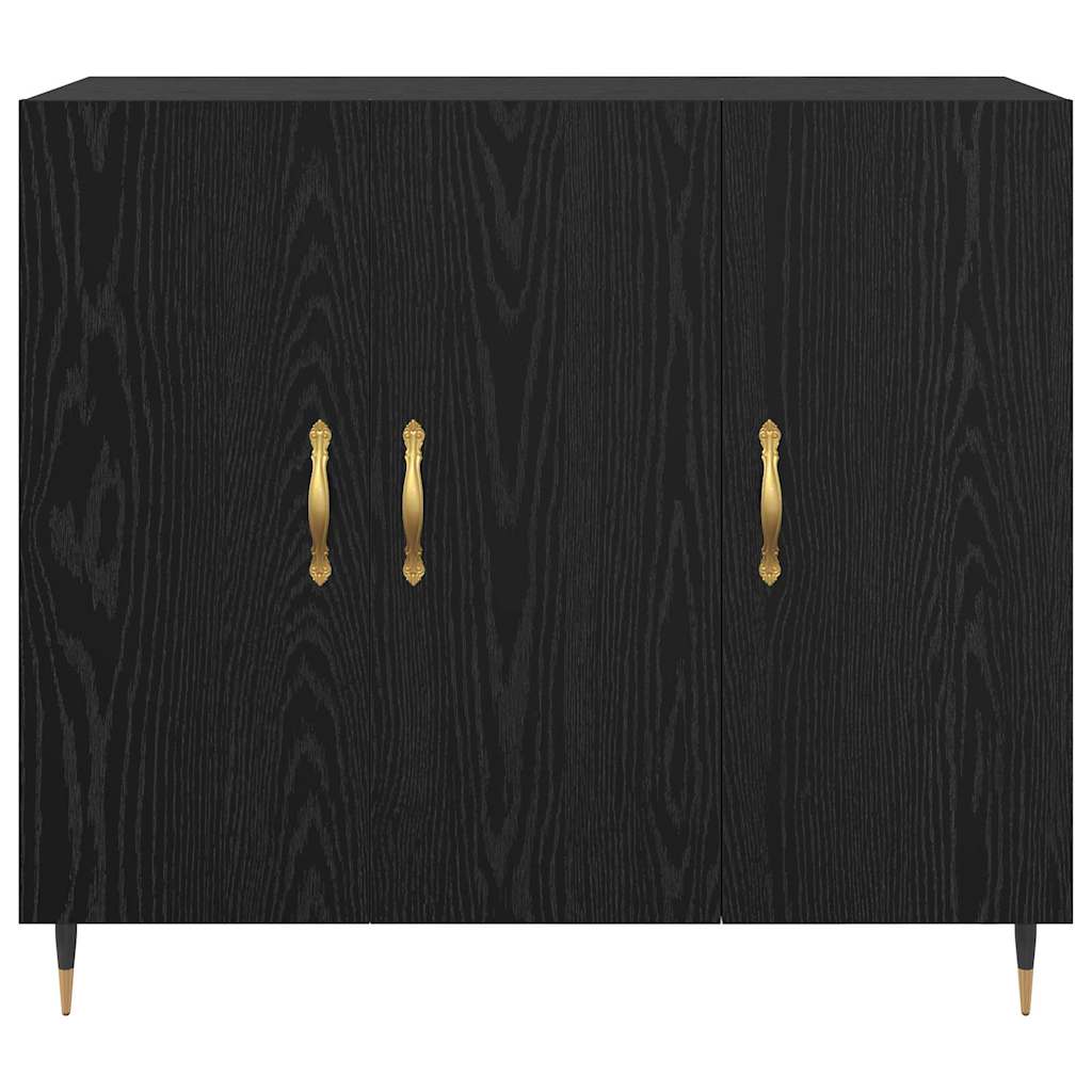 Credenza Nero 90 x 34 x 80 cm Legno multistrato