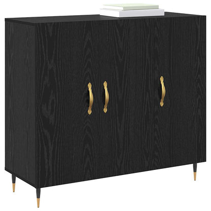 Credenza Nero 90 x 34 x 80 cm Legno multistrato