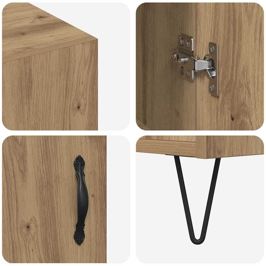 Credenza rovere artigianale 90 x 34 x 80 cm Legno multistrato