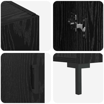 Credenza Nero 90 x 34 x 80 cm Legno multistrato