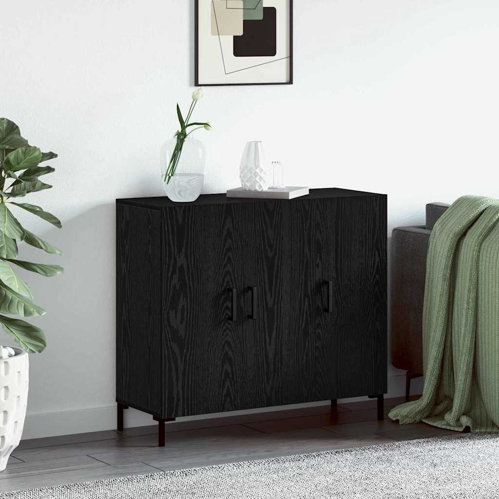 Credenza Nero 90 x 34 x 80 cm Legno multistrato