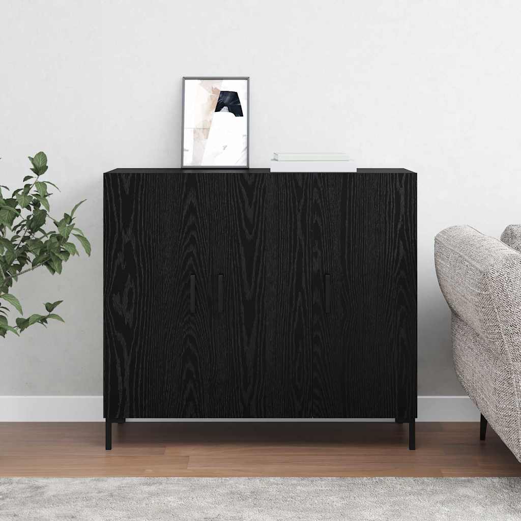 Credenza Nero 90 x 34 x 80 cm Legno multistrato