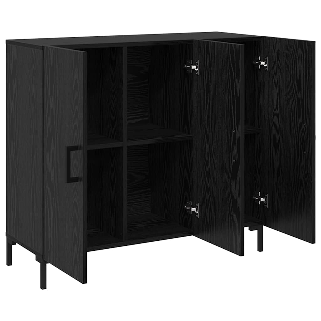 Credenza Nero 90 x 34 x 80 cm Legno multistrato