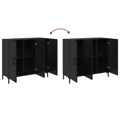 Credenza Nero 90 x 34 x 80 cm Legno multistrato