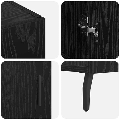 Credenza Nero 90 x 34 x 80 cm Legno multistrato