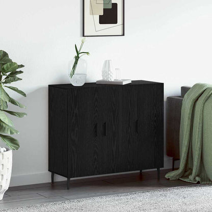 Credenza Nero 90 x 34 x 80 cm Legno multistrato