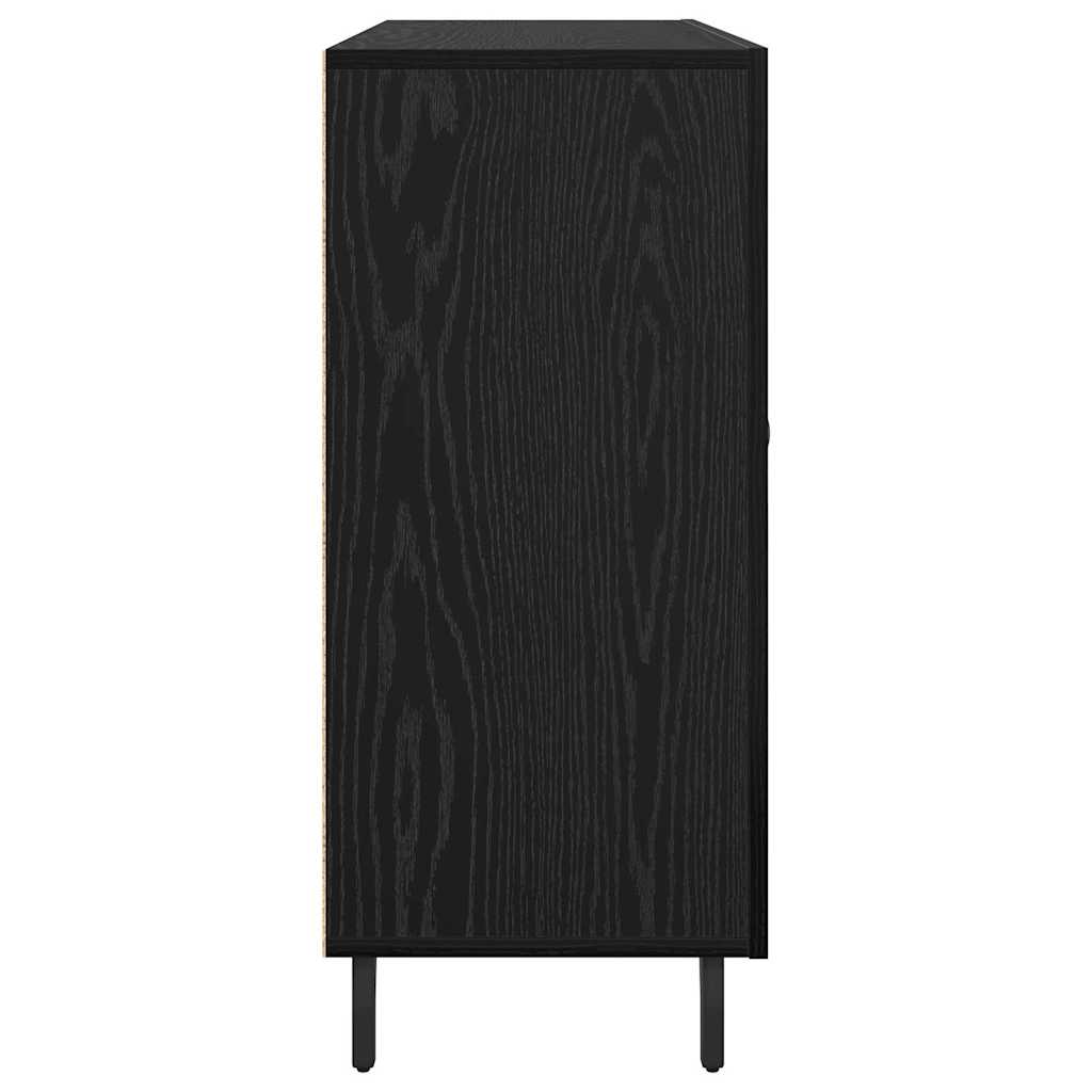 Credenza Nero 90 x 34 x 80 cm Legno multistrato