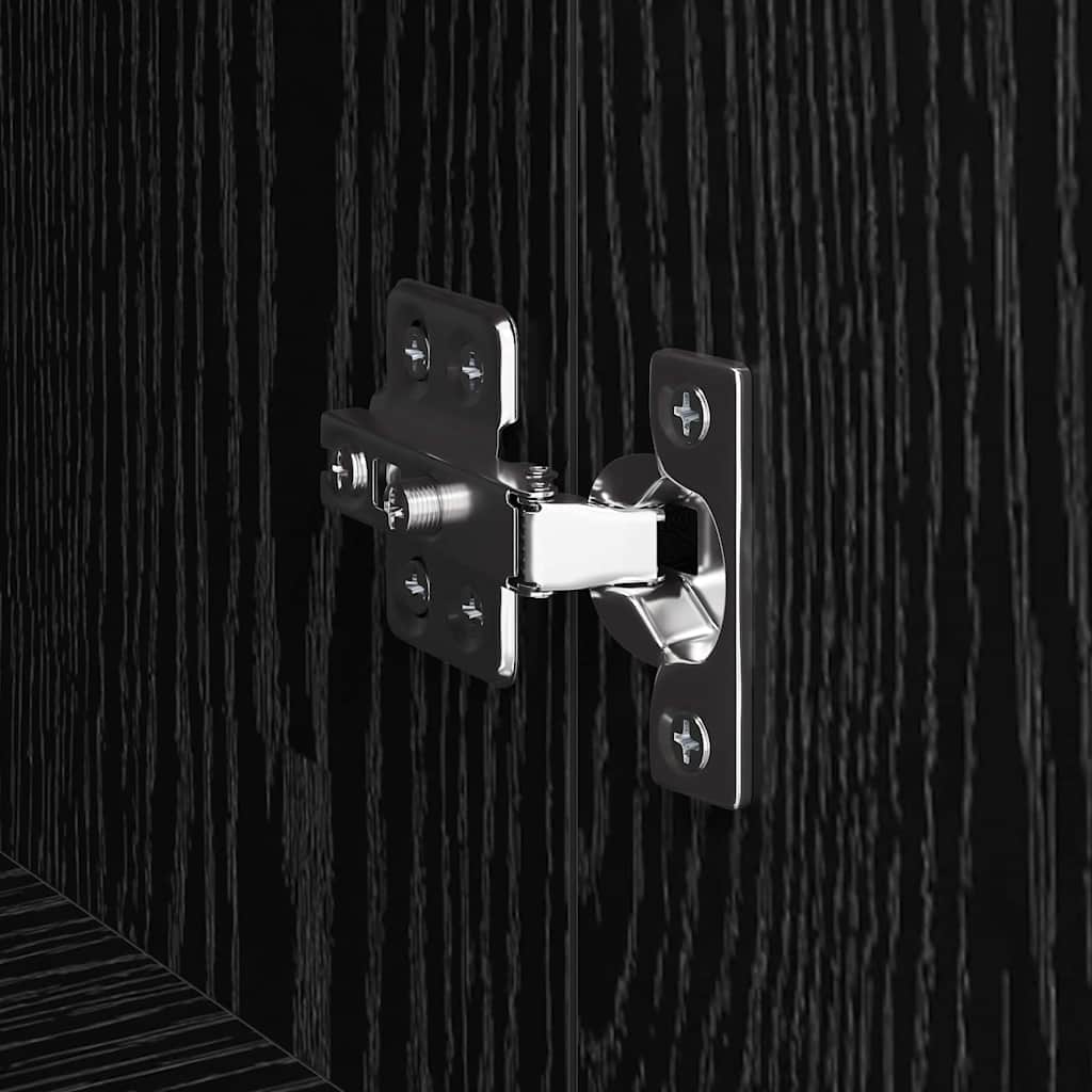 Mobile TV Rovere Nero 150 x 30 x 50 cm Legno multistrato