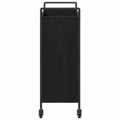 Carrello da Cucina Rovere Nero 70 x 30 x 82 cm