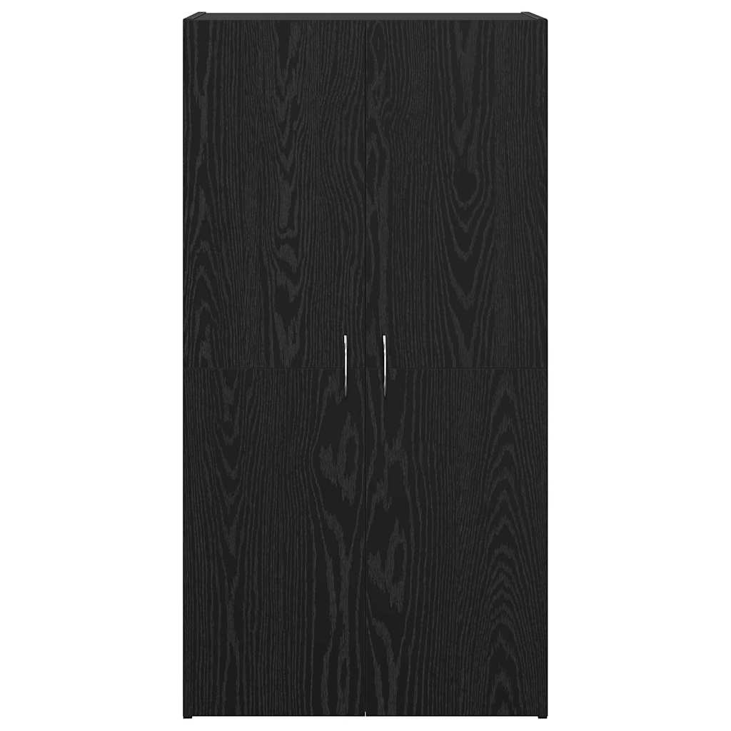 Mobile per Ufficio con lo scaffale Rovere nero 60 x 32 x 115 cm