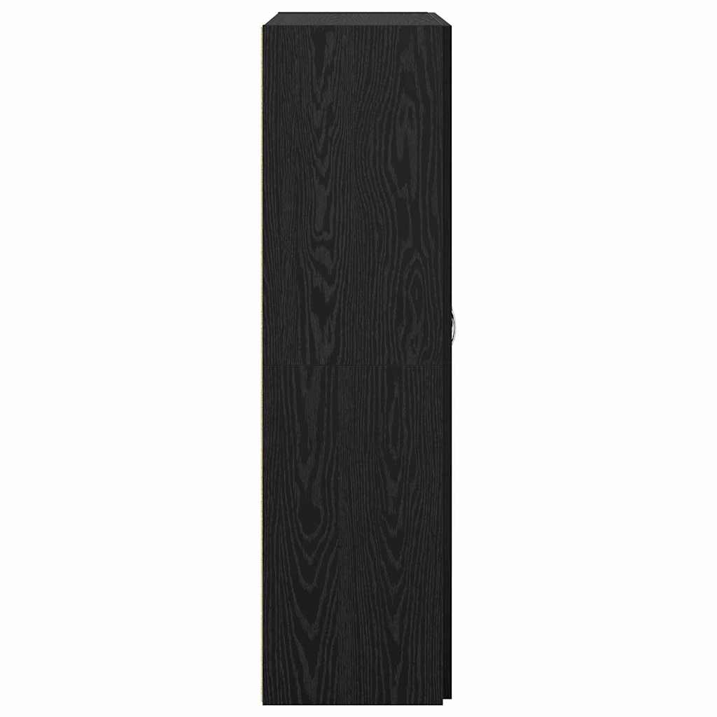 Mobile per Ufficio con lo scaffale Rovere nero 60 x 32 x 115 cm