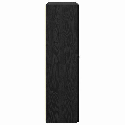 Mobile per Ufficio con lo scaffale Rovere nero 60 x 32 x 115 cm