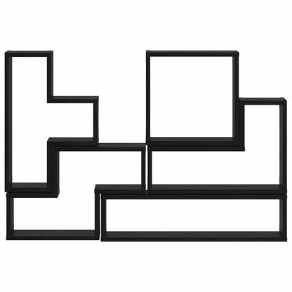 Cubo da Parete Rovere nero 96 x 12 x 64 cm Legno multistrato