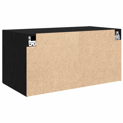Armadietto a muro Rovere nero 80 x 42.5 x 40 cm