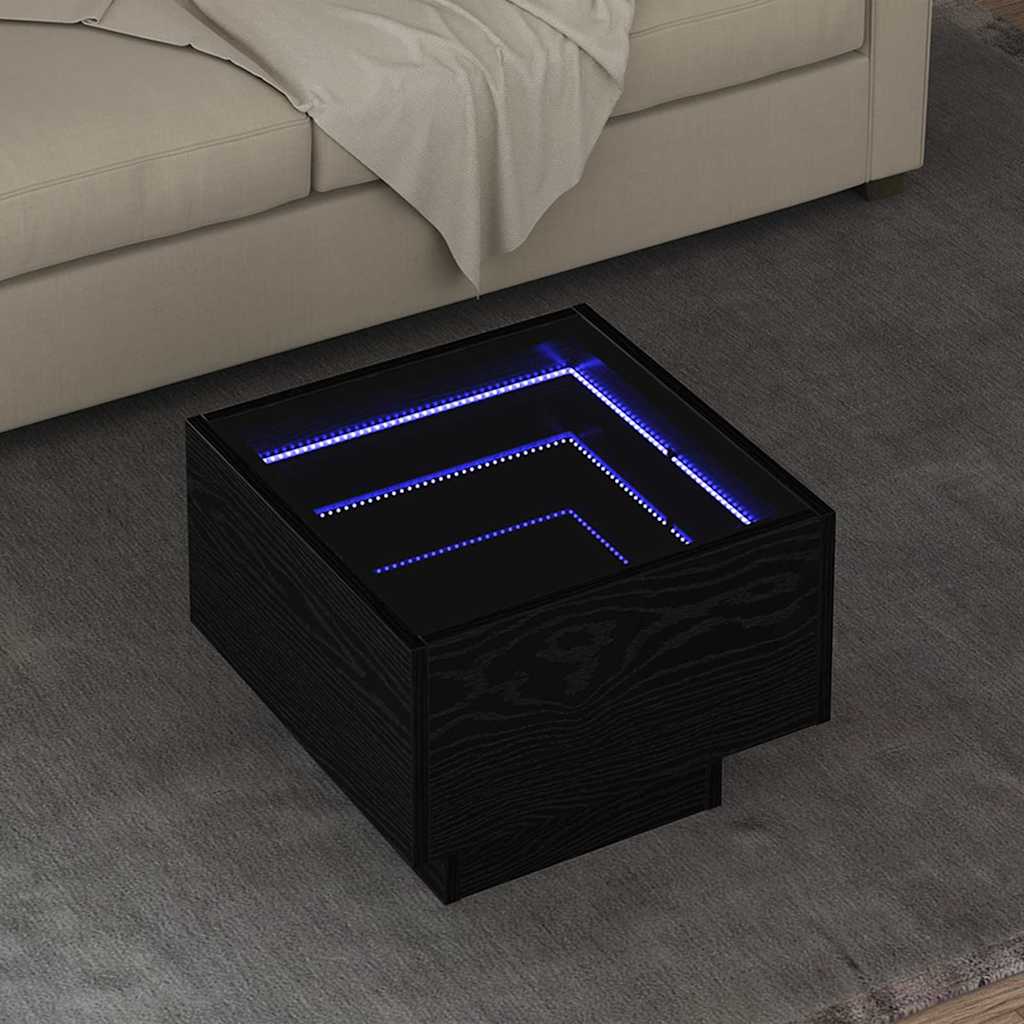 Tavolino da salotto Rovere nero 40 x 40 x 30 cm