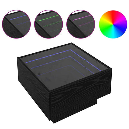 Tavolino da salotto Rovere nero 50 x 50 x 30 cm