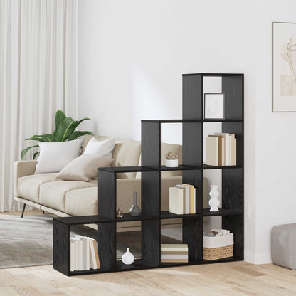 Libreria divisoria Rovere Nero 131,5 x 29 x 131,5 cm | homemem39