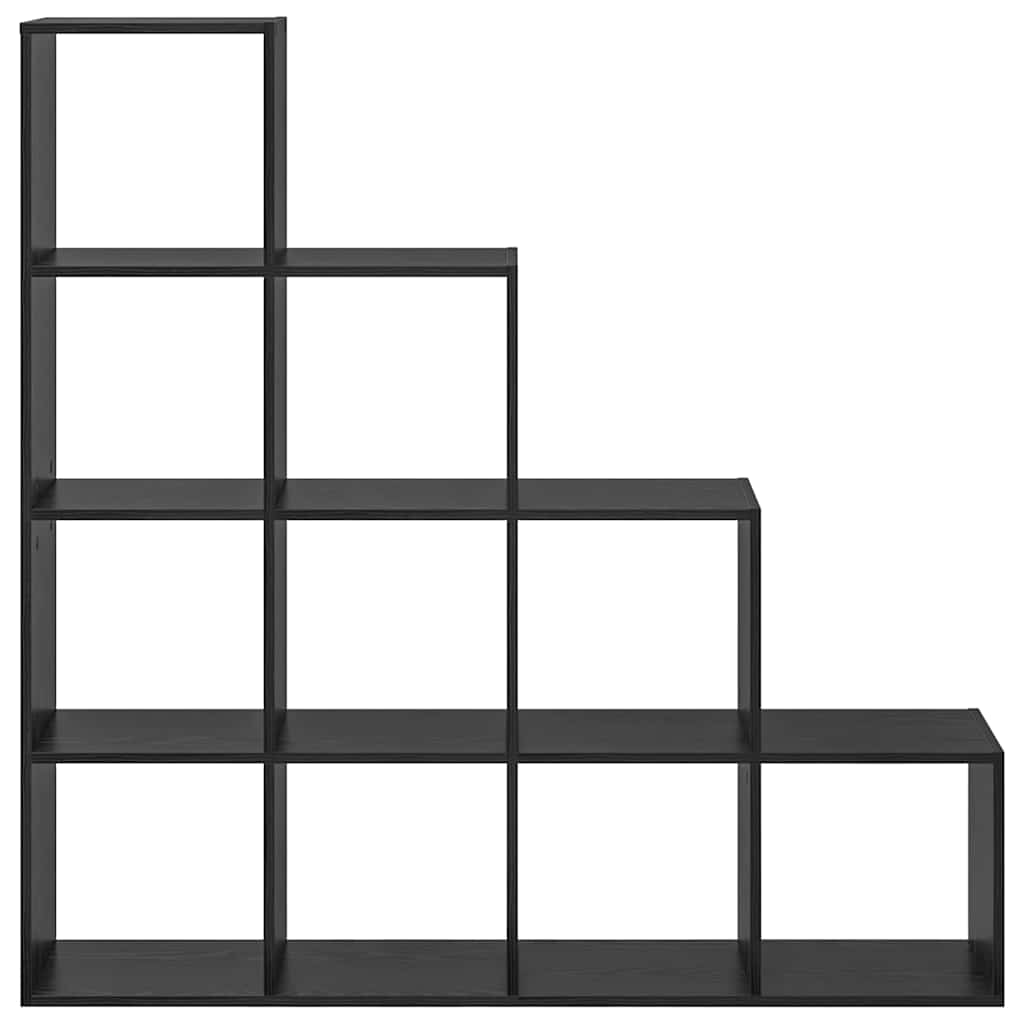 Libreria divisoria Rovere nero 131,5 x 29 x 131,5 cm