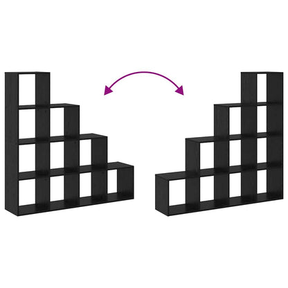 Libreria divisoria Rovere nero 131,5 x 29 x 131,5 cm